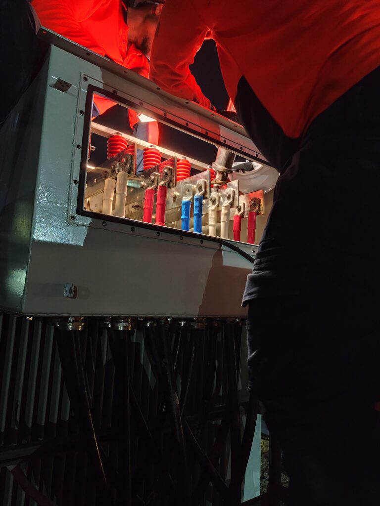 Late night install transformer cabling